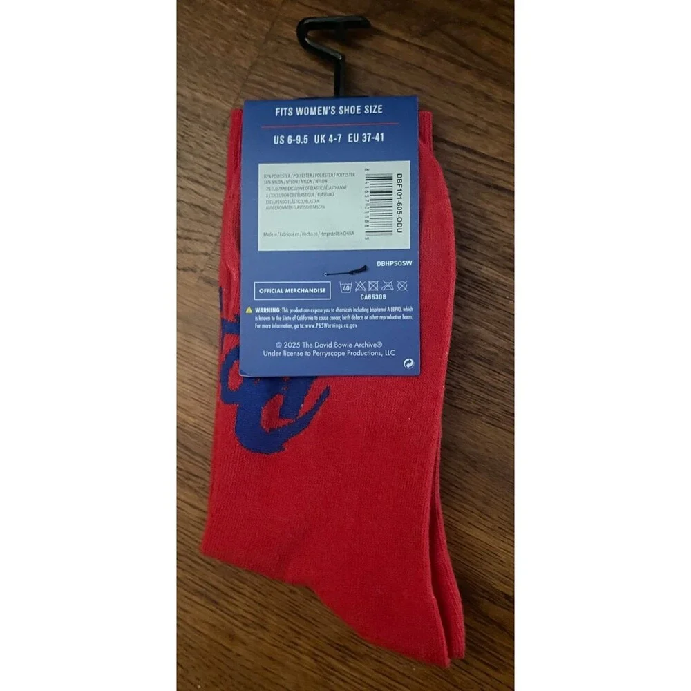 David Bowie Women’s Socks – Perryscope Productions 🧦(new)